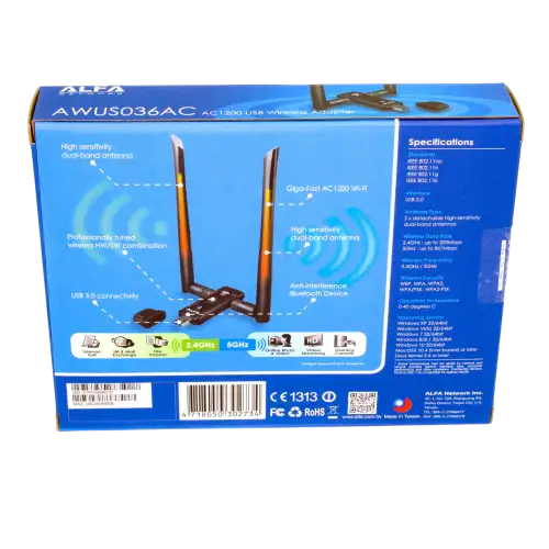 UBIQUITI Wi-Fi адаптер Alfa AWUS 036ACM