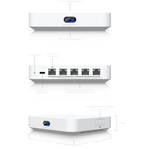 UBIQUITI шлюз Cloud Gateway Max 512 GB